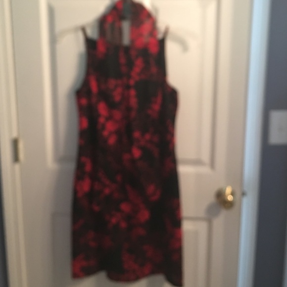 Black and red cocktail dress - Picture 1 of 3