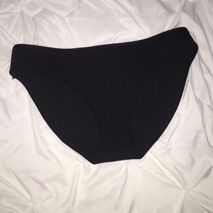 black neoprene bathing suit bottom