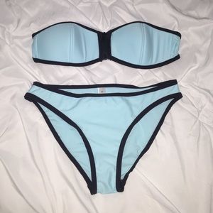 cute baby blue bathing suit set