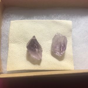 Asymmetrical Amethyst Earrings
