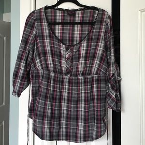 Plaid Torrid Sz 1 Tunic top