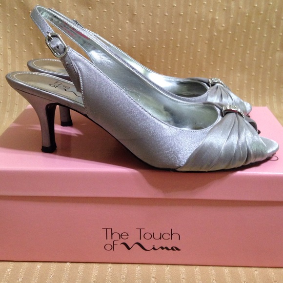 Silver Slingback Sandals