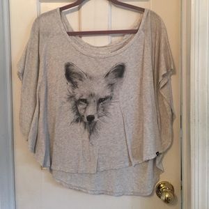 Flutter Sleeve Fox Tee