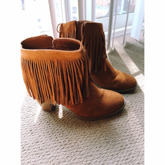 Fringe booties