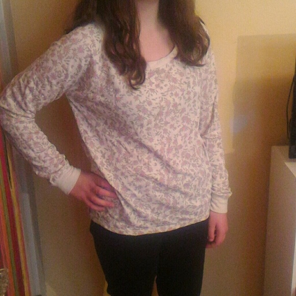 Light floral sweater