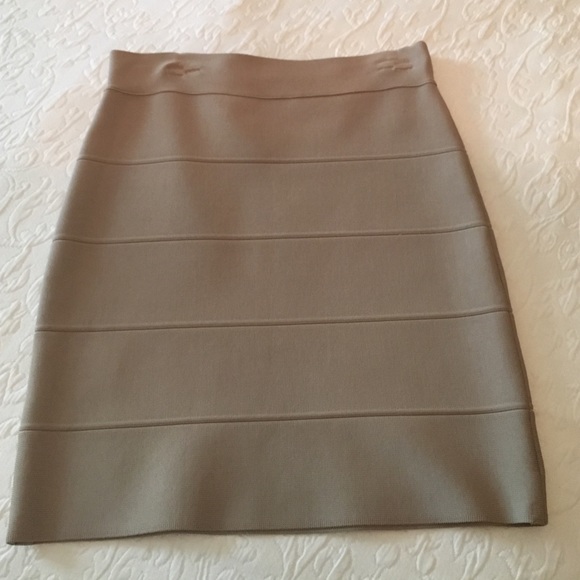 BCBG Tan bandage skirt