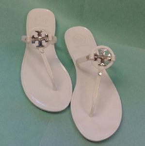 TORY BURCH Mini Miller jelly sandals in white