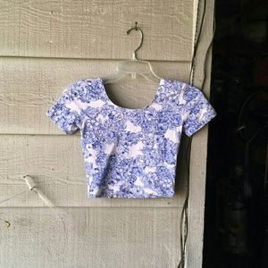 American Apparel Floral Spandex Crop
