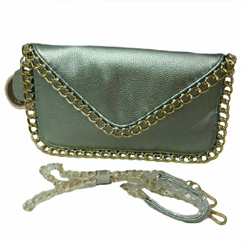 Chain Trimmed Envelope Purse