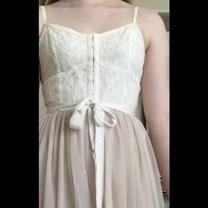 American Eagle Tulle and Lace Cream Dress