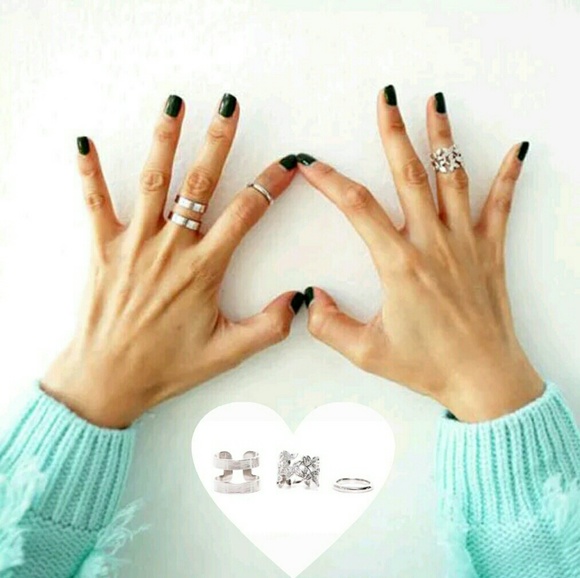 ⭐NEW! 3 Piece Silver Smooth & Leaf Set