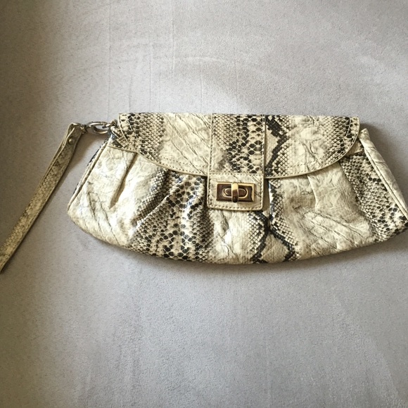 Snake skin clutch