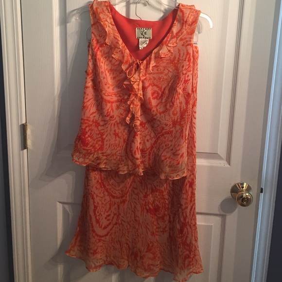 Two piece beaded top and skirt