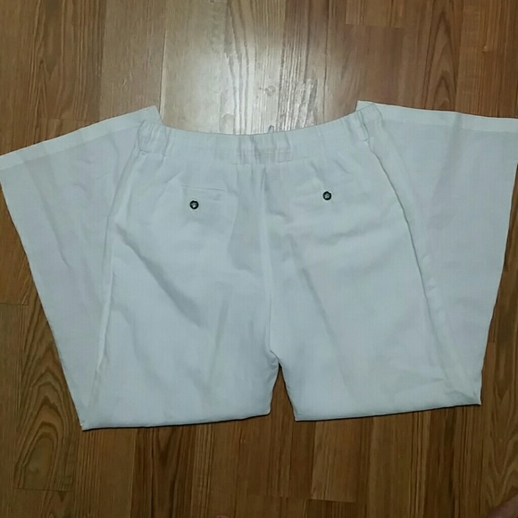 NY collection White Linen Pants NWT - Picture 3 of 4