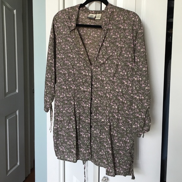 Green & Pink Floral 1X Tunic