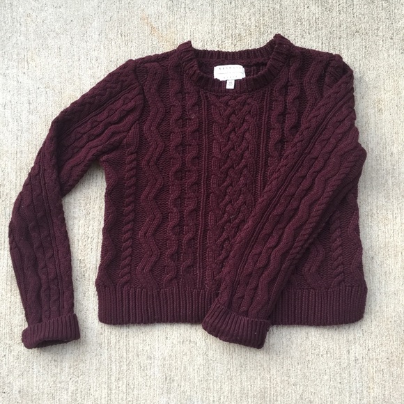 Kendall and Kylie cropped pullover sweater