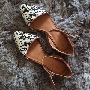 Madewell Duet Mini Wedge in Speckled Calf Hair 6.5