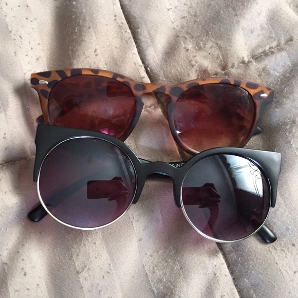 Leopard Print Sunglass & Black Sunglass