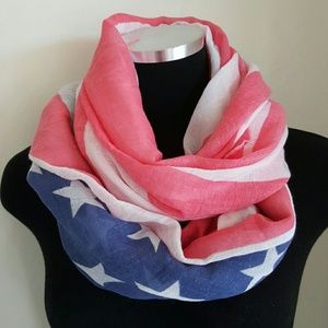 American Flag 100% Cotton Scarf Wrap