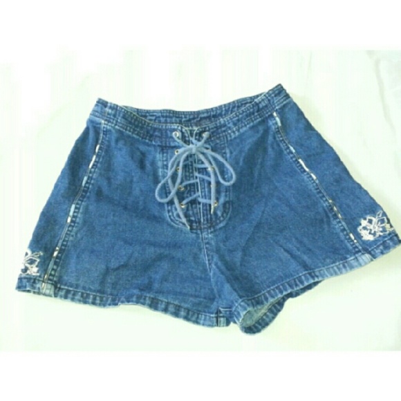 OP Pants - FINAL **LACE UP DENIM SHORTS