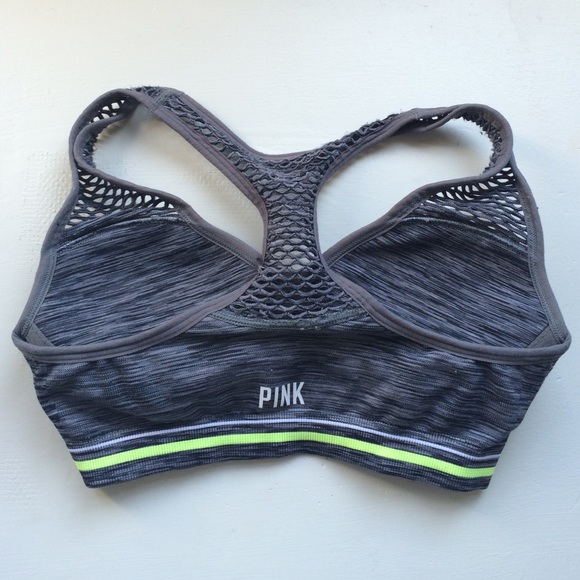 Pink push up sports bra