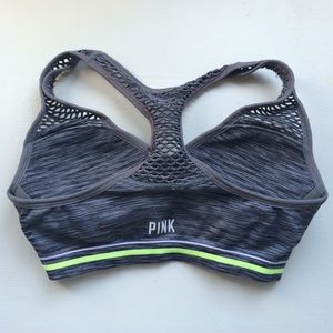 Pink push up sports bra