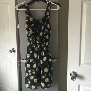 Navy Blue Flower Pattern Dress!!
