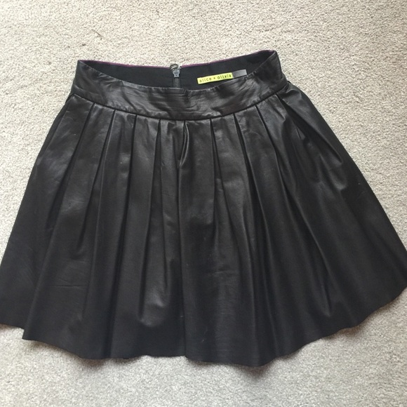 Alice + Olivia Leather Skirt