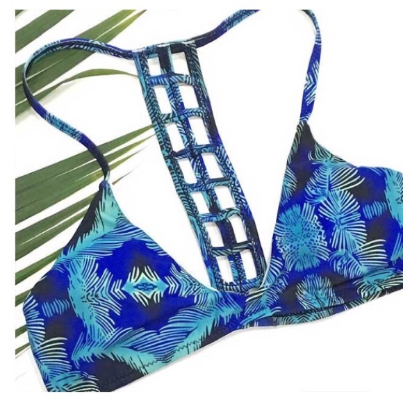 Blue bikini medium new peacock water print - Picture 4 of 4