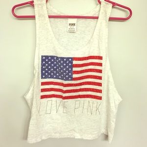 Victoria secret PINK flag cut off