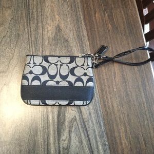 Black coach wristlet