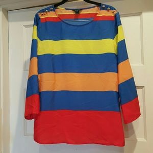 Colorful J crew factory top