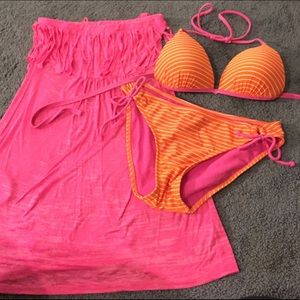 Macys bikini and cover-up. S/m