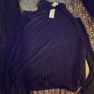 open shoulder black top