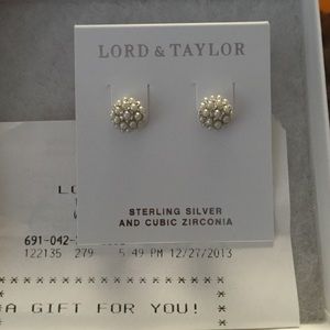Lord and Taylor earrings still in box with receipt