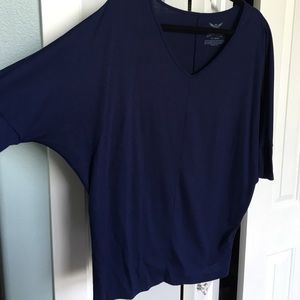 Navy Dolman-sleeve Faded Glory 1X Top