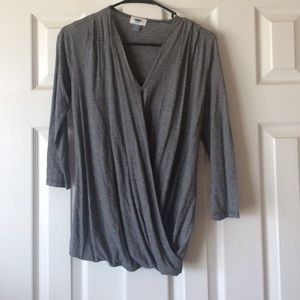 Gray wrapped top