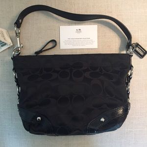 Small signature black Coach Bag