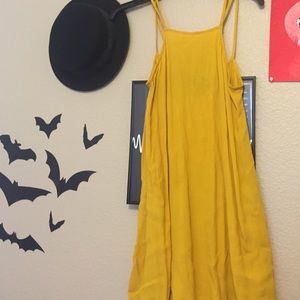 Textured Mustard Yellow Dress