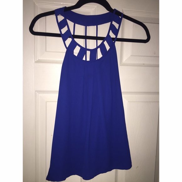 Blue Dressy Tank Top
