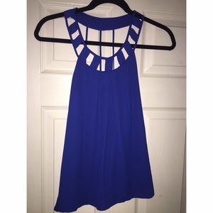 Blue Dressy Tank Top