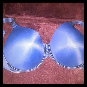Never worn navy 36DD sexy satin Vanity fair bra