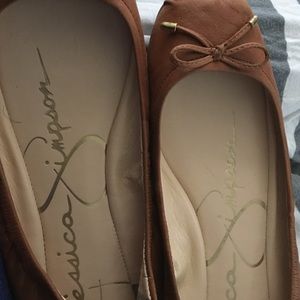 Jessica Simpson cognac colored flats