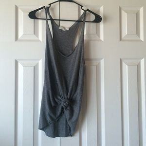 Gray loose tank top