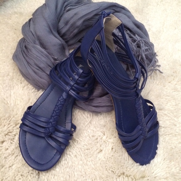 Blue Gladiator Sandals