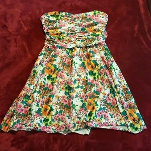 floral print dress top multi colored straplesz