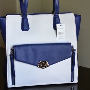 Nine West Rock and Lock navy/white bag - NWT