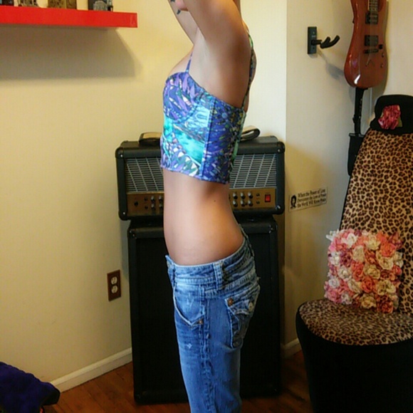 H&M CORSET COLOR CROP TOP - Picture 2 of 4