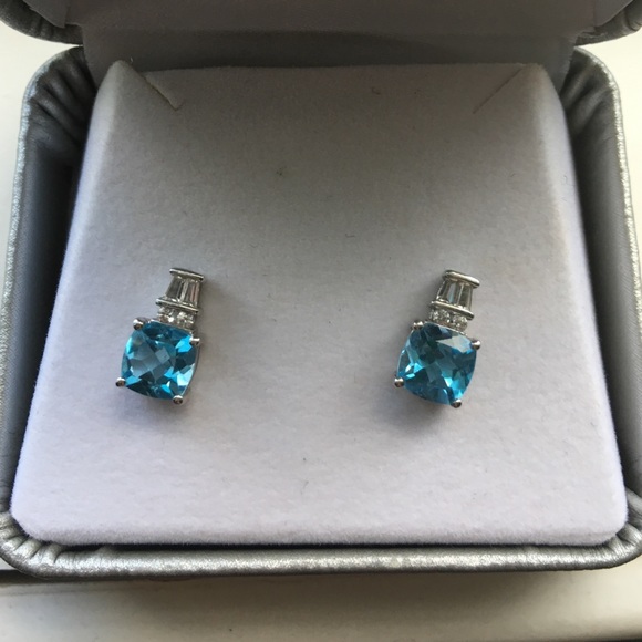 Blue Topaz Earrings