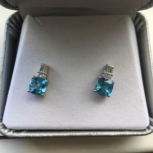 Blue Topaz Earrings